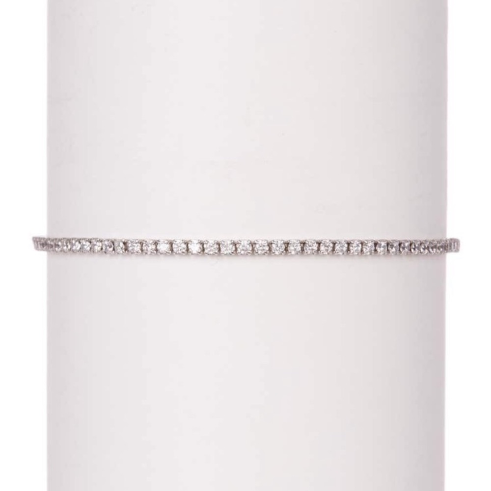 SAVVY CIE Sterling Silver Tennis Bracelet